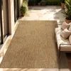 Image de Paco Home Tapis Intérieur Et Extérieur Balcon Terrasse Tapis Cuisine Monochrome Moucheté, Dimension:200x280 cm, Couleur:Café