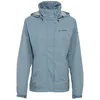 Image de VAUDE Veste de pluie pour femme Escape Bike Light Pewter Grey - Veste d'extérieur imperméable - Veste de cyclisme respirante avec capuche dans le col - Veste de randonnée respectueuse de la