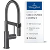 Image de Robinetterie Villeroy & Boch Steel Expert Compact, haute pression, robinet avec fonction de commutation et bec pivotant, robinetterie économique, bec 143 mm, anthracite