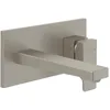 Image de Mitigeur lavabo mural VILLEROY ET BOCH Architectura Square avec vidage Push Open Brushed Nickel Matt