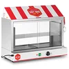 Image de Royal Catering Cuiseur à Vapeur Pour Hot Dogs 300 saucisses + 100 pains, 2 400 W, 30-110 °C, Soupape De Vidange, Inox, Verre Machine Appareil Pro Professionnelle Steamer, Chauffe-saucisses