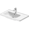 Image de Duravit Duravit 236980000 236980-1HOLE D-Neo Évier mural rectangulaire en céramique avec trop-plein et trou de robinet unique - Lavabo gauche