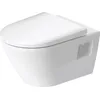 Image de Duravit D-Neo WC mural, encastré, bas, sans monture, 370x540 mm, 257809 ; couleur : blanc avec émail hygiénique
