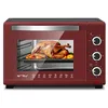 Image de WOLTU Mini Four 28 L, 1600 W, 100-230°C, Minuterie 0-60 min, 3 Modes de Cuisine, Plaque de Cuisson, Grille, Lèchefrite, pour Cuire Rôtir Décongeler Réchauffer, Noir+Rouge