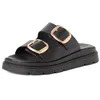 Image de Tamaris Sandales compensées pour femme, semelle intérieure TOUCHit, cuir noir, 41 EU