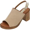 Image de Tamaris Sandales à talon bloc pour femme, beige, 41 EU