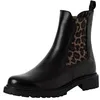 Image de Tamaris Bottes plates pour femme, Noir/léopard, 40 EU