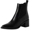 Image de Tamaris Bottines Chelsea pour femme, en cuir noir, taille 41 EU, Cuir noir, 41 EU