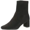 Image de CAPRICE Damen Stiefeletten mit Absatz mit Reißverschluss Vegan, Schwarz (Black Stretch), 39 EU