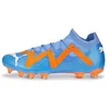 Image de PUMA Future Match Fg/Ag Homme Chaussure de football, Blue Glimmer PUMA White Ultra Orange, 46.5 EU