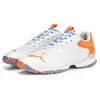 Image de PUMA Solarattack RCT Baskets intérieures pour homme, Puma Blanc Ultra Orange Team Bleu, 40 EU
