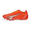 Image de PUMA Ultra Match MG, Chaussures de Football Homme, Ultra orange Puma Blanc Bleu Glimmer, 44.5 EU
