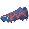 Image de PUMA Future Pro Fg/Ag Homme Chaussures de football Football, Blue Glimmer PUMA White Ultra Orange, 42 EU