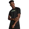 Image de PUMA Fit T-shirt d'entraînement Ultrabreathe Triblend pour homme, Black Fizzy Lime Green, S