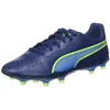 Image de PUMA Chaussures de football unisexes King Match Fg/Ag, Multicolore Persian Blue Pro Green Ultra Blue, 42 EU