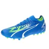Image de PUMA Ultra Match MG, Chaussures de football pour homme, Ultra Blue Puma White Pro Green, 42.5 EU