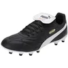 Image de PUMA Chaussures de football King Top Fg/Ag unisexes, Puma Black PUMA White PUMA Gold, 42.5 EU