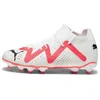 Image de PUMA Chaussures de football unisexe Future Match Fg/Ag Jr pour enfant, Puma Puma Black Fire Orchid, 29 EU