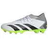 Image de adidas Predator Accuracy.3 Multi Ground Mixte Football Shoes (Multi Ground), Ftwr White/Core Black/Lucid Lemon, 43 1/3 EU