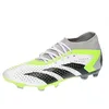 Image de adidas Predator Accuracy.2 Fg, Football Shoes (Firm Ground) Unisexe-Adulte, Ftwr White Core Black Lucid Lemon, 40.5 EU