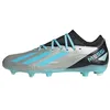Image de adidas X Crazylight Messi.3 Mixte Chaussures de foot, Silver Met./Bliss Blue/Core Black, 41 1/3 EU