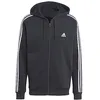 Image de adidas Homme Essentials Fleece 3-Stripes Full-Zip Hoodie, Black/White, M