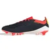 Image de adidas Chaussures de football Predator Elite AG Solar Energy - Gazon artificiel - Noir/blanc et rouge - 43 1/3