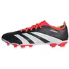 Image de adidas Mixte Predator 24 League Low Multi-Ground Boots, Core Black/Cloud White/Solar Red, 42 2/3 EU