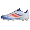 Image de adidas Mixte F50 LEAGUE Football boots Firm Ground, Cloud White/Solar Red/Lucid Blue, 44 2/3 EU
