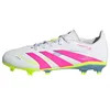 Image de adidas Chaussures de football League Firm Multi Ground unisexes, Cloud White Lucid Pink Lucid Lemon, 4.5 UK Child