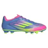 Image de adidas Chaussures de football F50 Club Fg/Mg Mixte, Blue Fusion Lucid Lemon Lucid Pink, 45 1/3 EU