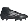 Image de adidas Chaussures de football F50 League Mid Cut Soft Ground pour homme, noir/argenté, 47 1/3 EU