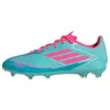 Image de adidas F50 League Chaussures de football unisexe Fg/Mg, Flash Aqua Lucid Pink Lucid Cyan, 44 2/3 EU