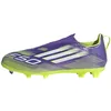 Image de adidas Mixte enfant F50 LEAGUE Laceless Firm Ground Football Boots Kids, Purple Rush/Cloud White/Lucid Lemon, 28 EU
