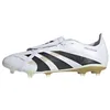 Image de adidas Predator League Fold-Over Tongue Firm Multi Ground Football Boots, Chaussures de football unisexes pour adulte, Multicolore (Cloud White Core Black Gold Metallic), 44.5 EU