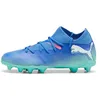 Image de PUMA Mixte Future 7 Match FG/AG Jr Chaussure de Football, Bluemazing Puma White Electric Peppermint, 35 EU