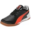Image de PUMA Chaussures de football PRESSING IV en salle, Black Flame Flicker Silver Mist Orange Gray, 44 EU