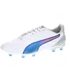 Image de PUMA Chaussures de football King Pro Fg/Ag unisexes, Puma Blanc Bluemazing Plat Gris Clair, 39 EU