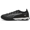 Image de PUMA Chaussures de football unisexes Ultra 5 Match TT - Noir et blanc - Taille 43 EU, Noir Puma/Blanc Puma, 43 EU