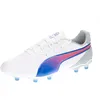 Image de PUMA Chaussures de football King Match Fg/Ag unisexes, Puma Blanc Bluemazing Plat Gris Clair, 40.5 EU