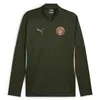 Image de PUMA Haut d'entraînement à 1/4 Zip Manchester City Homme, Myrtle Bold Blue Green, L