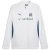 Image de PUMA Haut d’entraînement à 1/4 Zip Olympique de Marseille Homme M White Ocean Tropic Blue  Sweat de l'Olympique de Marseille pour Hommes