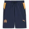Image de PUMA Olympique Marseille PUMATECH Short unisexe 15 cm, Bleu/orange, S