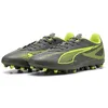 Image de PUMA Ultra 5 Play MG Chaussures de football unisexes Argenté/jaune mat/argenté vieilli Pointure 41, Argent vieilli mat Jaune Alert PUMA Aged Silver, 42 EU