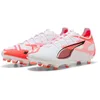 Image de PUMA Chaussures de football unisexe Ultra 5 Pro Fg/Ag, Puma PUMA blanche, noire, rouge éclatante, 40 EU