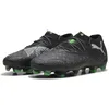 Image de PUMA Chaussures de football Future 8 Ultimate Low Firm Ground pour homme, noir/argenté, 42 EU