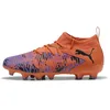 Image de PUMA Future 8 Match Fg/Ag Jr Chaussures de football unisexes pour enfant, noir er orange, 38.5 EU
