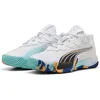 Image de PUMA Chaussures de tennis Nova Elite unisexes, Puma White PUMA Black Vivid Blue Heat Fire, 42 EU