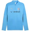 Image de PUMA Maillot d'entraînement zippé pour homme Olympique de Marseille, Bleu/cuivre, S