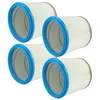 Image de vhbw Lot de 4 filtres plissés compatibles avec les aspirateurs Hitachi Hikoki RNT 1200 - Bleu, argent, blanc